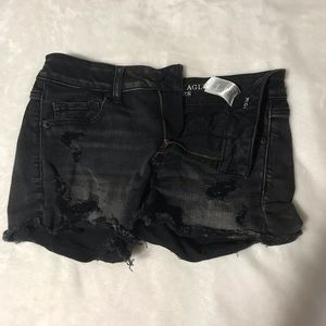 Black Ripped American Eagle Shorts